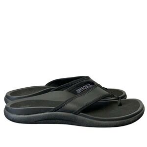 ABEO Maddie 3000 Neutral Comfort Thong Sandals - Women's Size 11 Black Leather